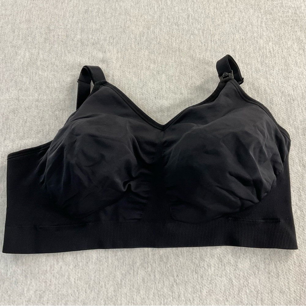 BRAVADO! DESIGNS MATERNITY AND NURSING BRA WIRE-FREE SIZE: 2X COLOR: BLACK